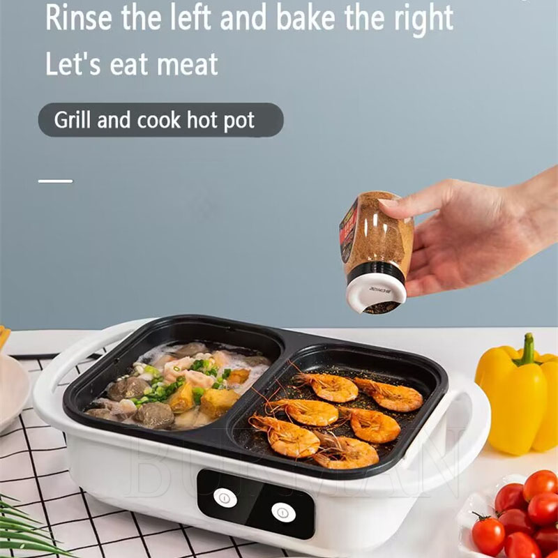 Kitchen Baking Tray Organiser - Multifunctionele elektrische hot pot-fornuis Koken Frituren
