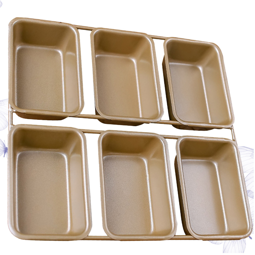 Kitchen Baking Tray - 6-vakken broodbakvorm antiaanbaklaag taartvorm voor toastbrood