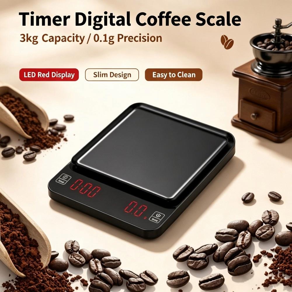 Baking In Kitchen - 3kg/0.1g Hoge Precisie Digitale Koffieweegschaal, LED