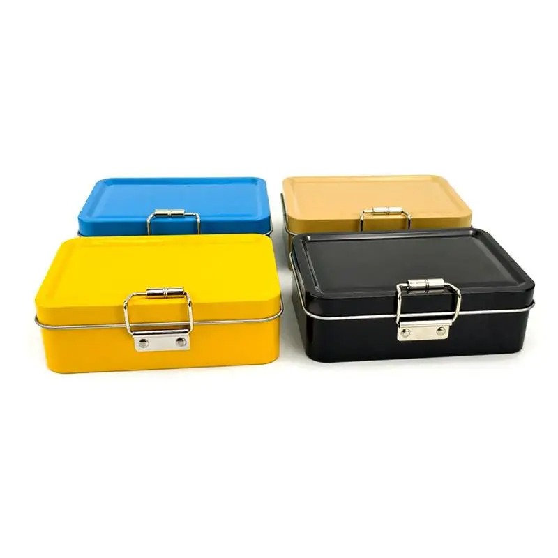Kitchen Baking Containers - Vierkante blikken koekjesopbergdoos met deksel, stofdicht,