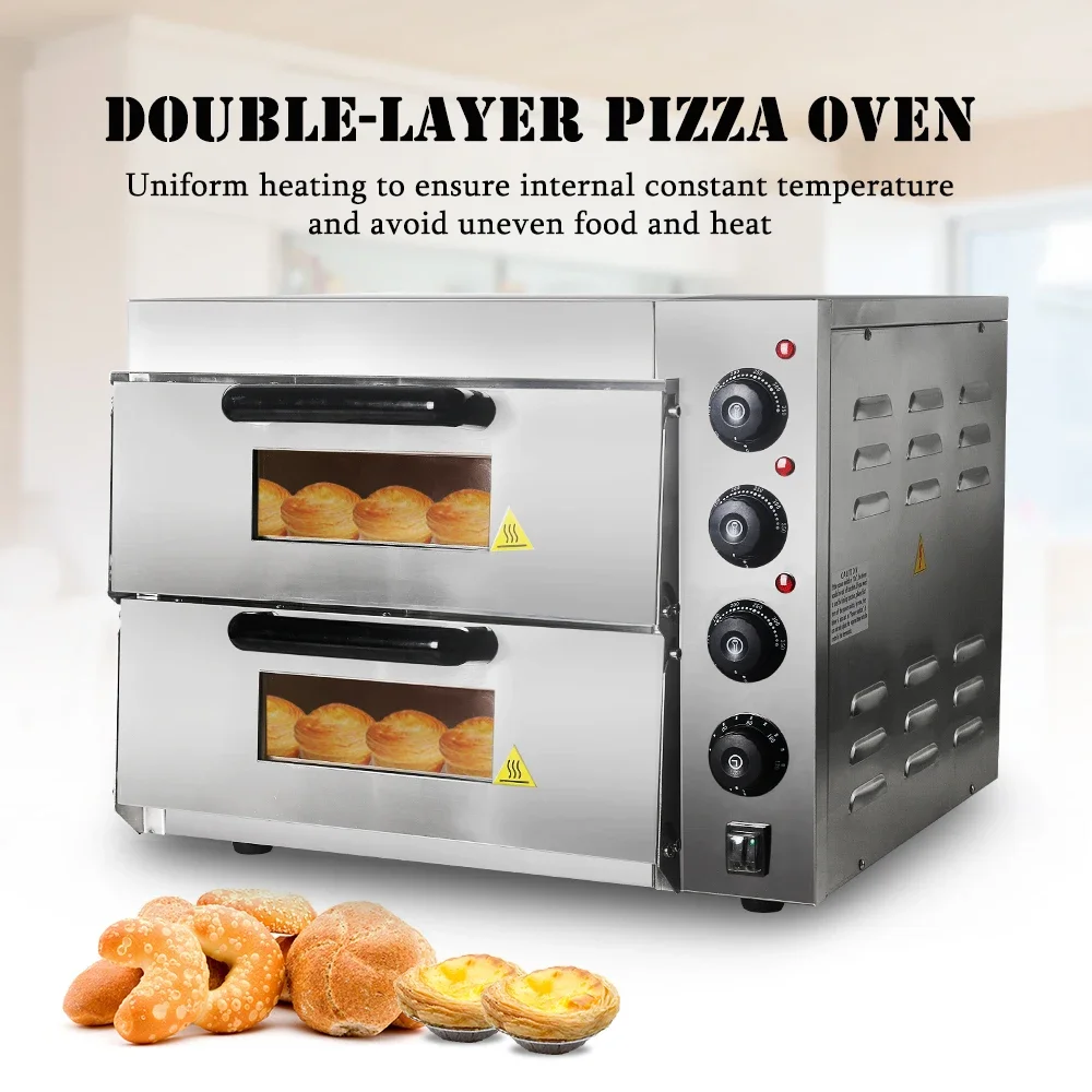 Commercial Kitchen Baking Oven - HomeWise Commerciële dubbellaagse bakovenmachine Elektrische keuken