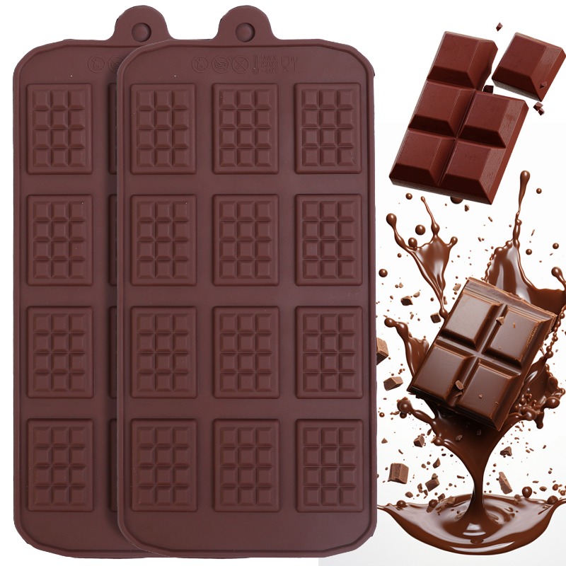 Kitchen Baking Store - Siliconen chocoladevorm 12, zelfs Fondant Patisserie,