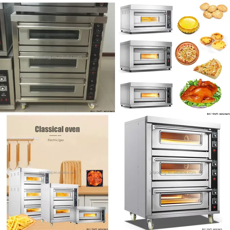 Commercial Kitchen Baking Oven - Commerciële oven voor 3 dekken, 6