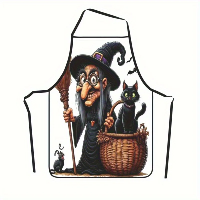 Kitchen Witch Baking - 1pc heks en zwarte kat thema