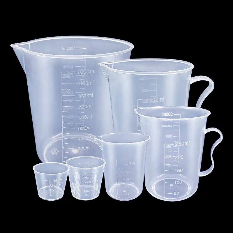Kitchen Baking Kit - 6-delige plastic maatbekerset - doorzichtige maatbeker