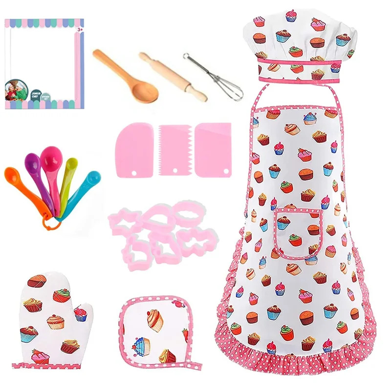 Kitchen Baking Cloth - Keukenspeelgoed Bakken Fantasiespel Koken Gereedschap Kleine