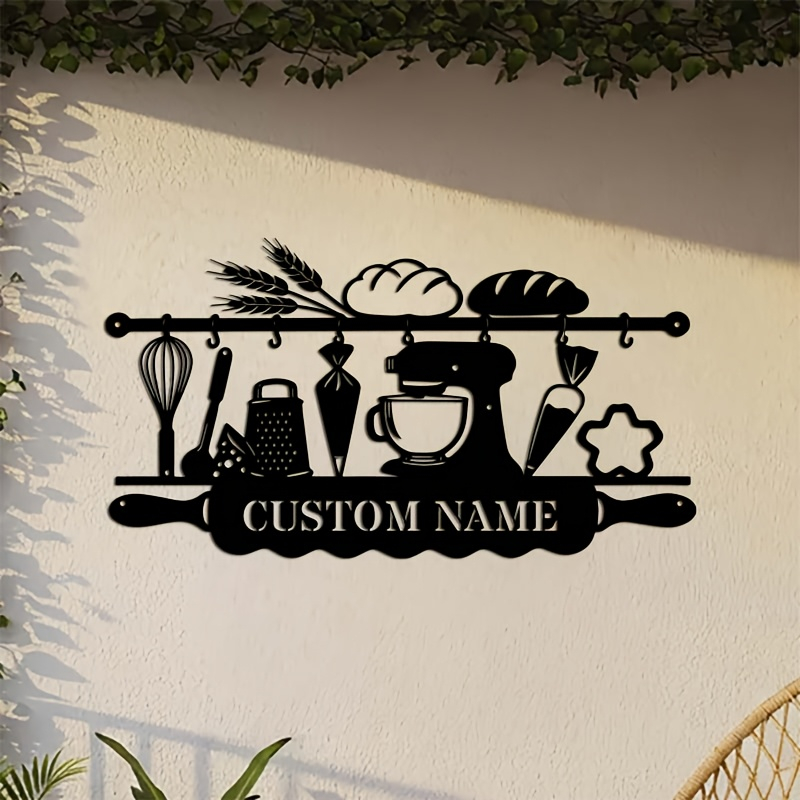 Baking In Kitchen - Gepersonaliseerde ijzeren wanddecoratie voor de keuken,