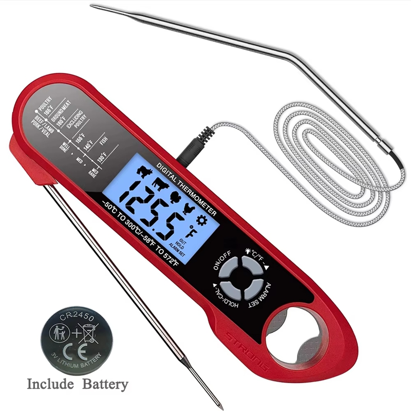 Kitchen Equipment For Baking - Vleesthermometer Digitale keukenthermometer met dubbele sonde