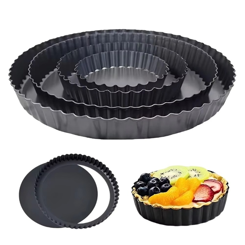 Kitchen Baking Pan - 1-delige verwijderbare taartvorm met gegroefde bodem,