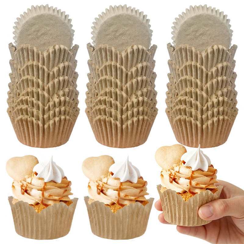 Kitchen Baking Pan - 150 stuks natuurlijke kleurige bloemvormige bakvormpjes,