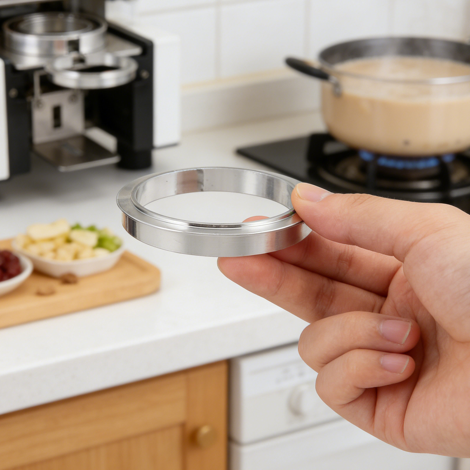 Kitchen Job - Handmatige Melkthee Sealer Ring Aluminium Beker