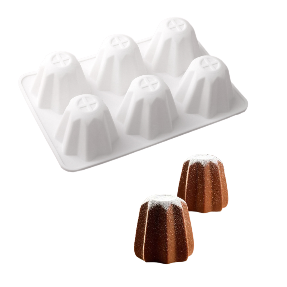 Kitchen Baking Corner - 6-Cell 8-Hoek Pandolo Vormige Siliconen Cakevorm