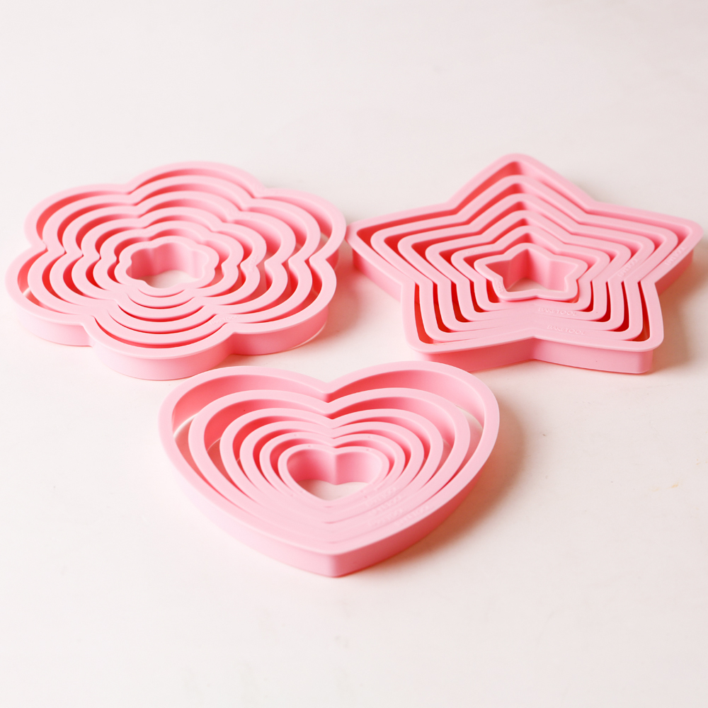 1 set/3 sets roze hart ster bl - Kitchen Baking Kit recensie en prijs