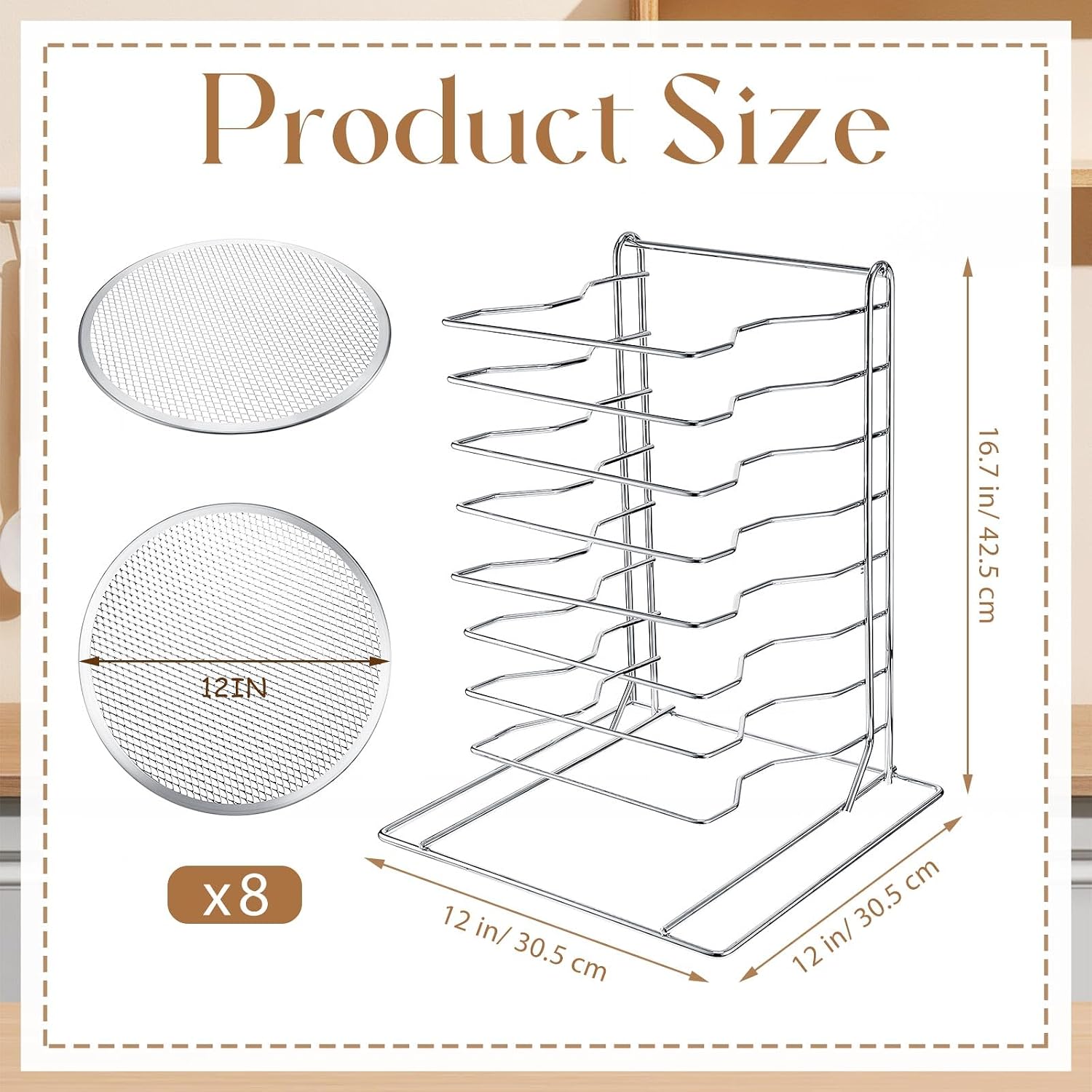 Pizzarek met 8 niveaus en 8 al - Kitchen Baking Pan recensie en prijs