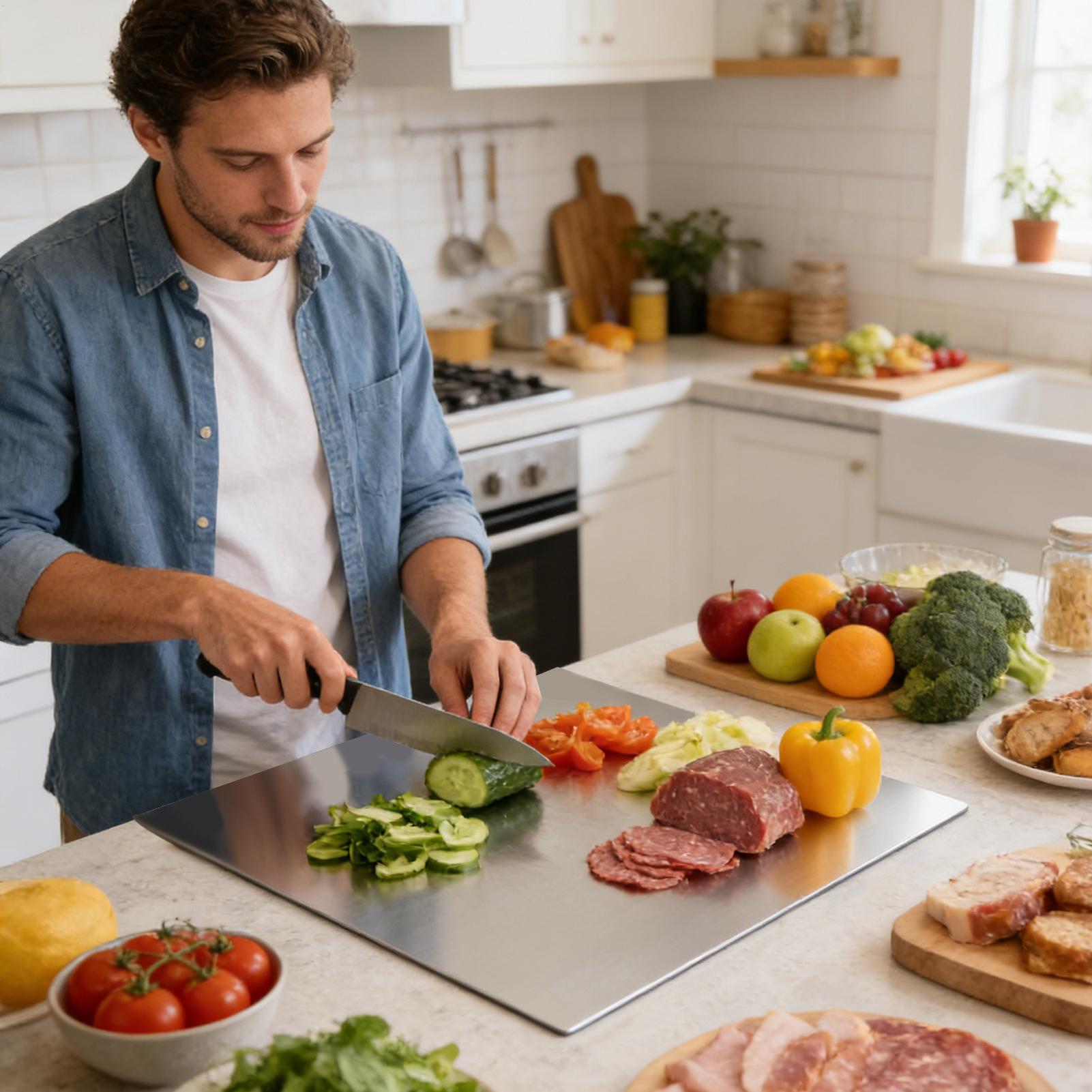 Roestvrijstalen snijplank met  - Baking In Kitchen recensie en prijs