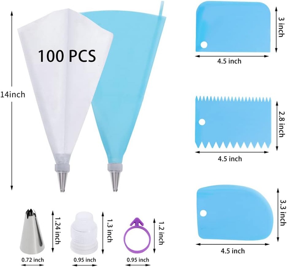 100 stuks wegwerp spuitzakken  - Decorating Tip Set recensie en prijs