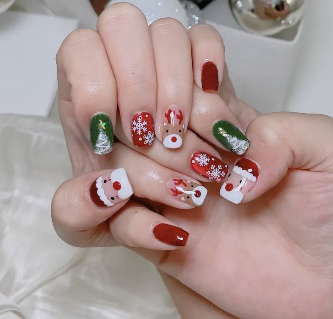 Kerst Press-on Nagels Kerstman - Decorating Tip Set recensie en prijs