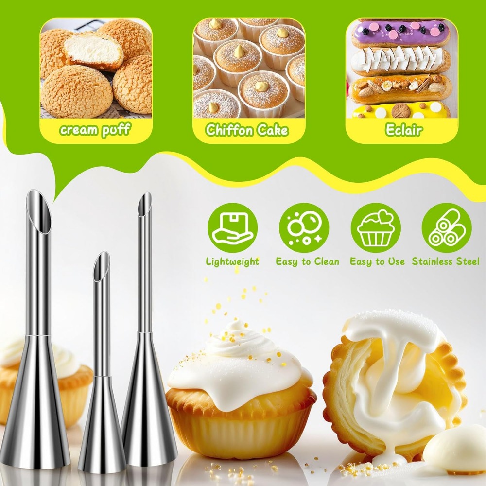 Set lange slagroomspuitmondjes - Decorating Tip Set recensie en prijs