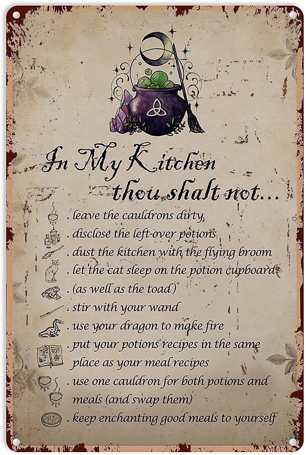 Heksen decoratie Halloween vin - Kitchen Witch Baking recensie en prijs