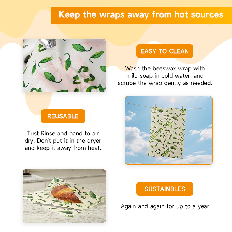 3 stuks bijenwas bewaardoek, b - Kitchen Baking Cloth recensie en prijs