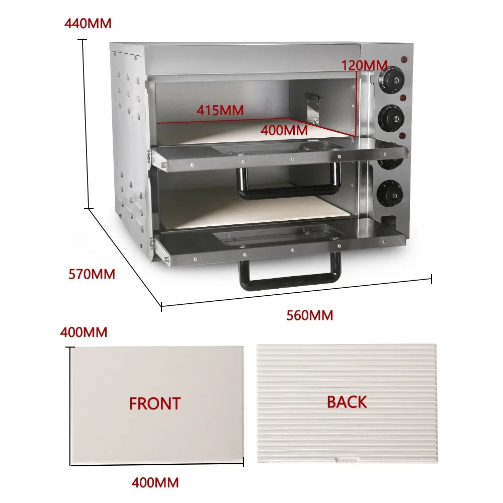 HomeWise Commerciële dubbellaa - Commercial Kitchen Baking Oven recensie en prijs