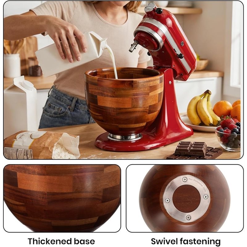 ABGH-Houten mengkom voor Kitch - Kitchenaid Baking Bowl recensie en prijs