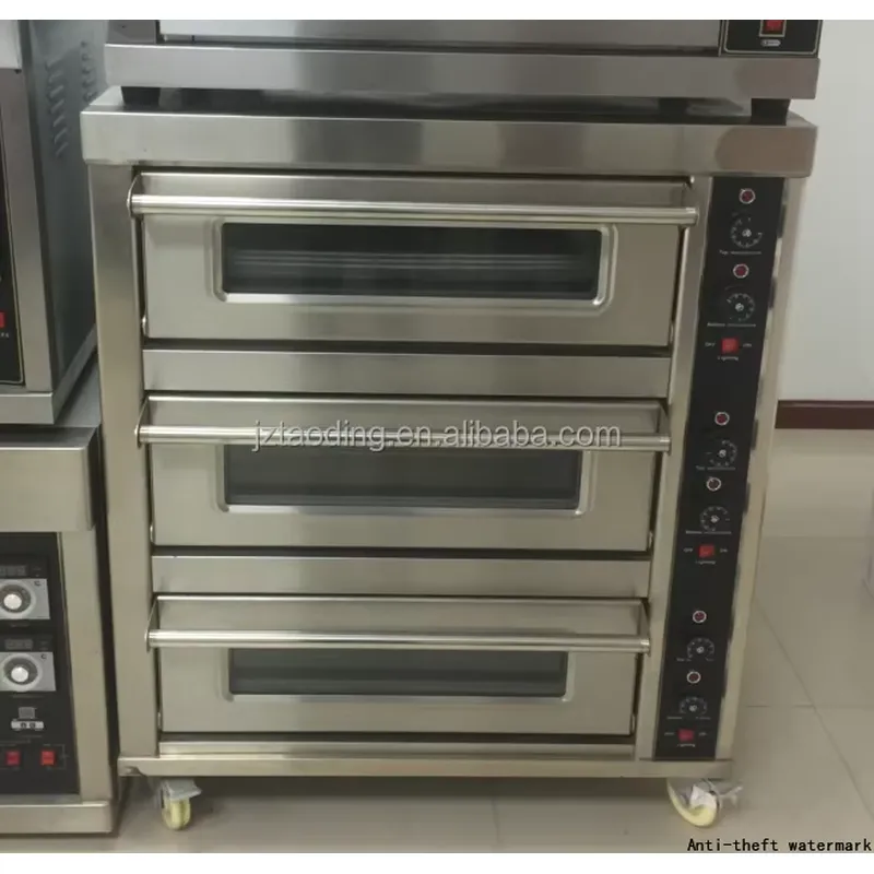Commerciële oven voor 3 dekken - Commercial Kitchen Baking Oven recensie en prijs