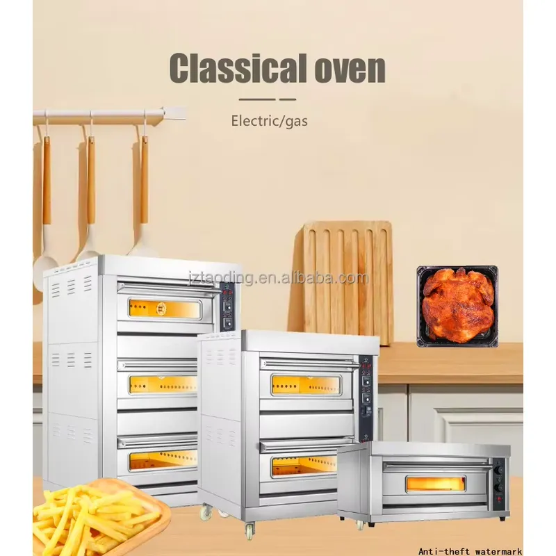 Commerciële oven voor 3 dekken - Commercial Kitchen Baking Oven recensie en prijs