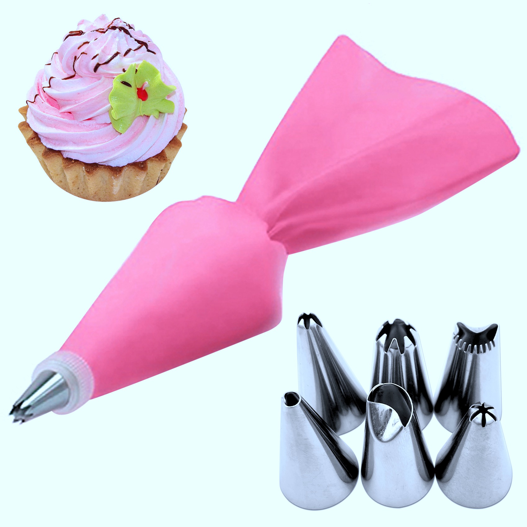 [NEWA08R】 8 stuks/set spuitzak - Decorating Tip Set recensie en prijs
