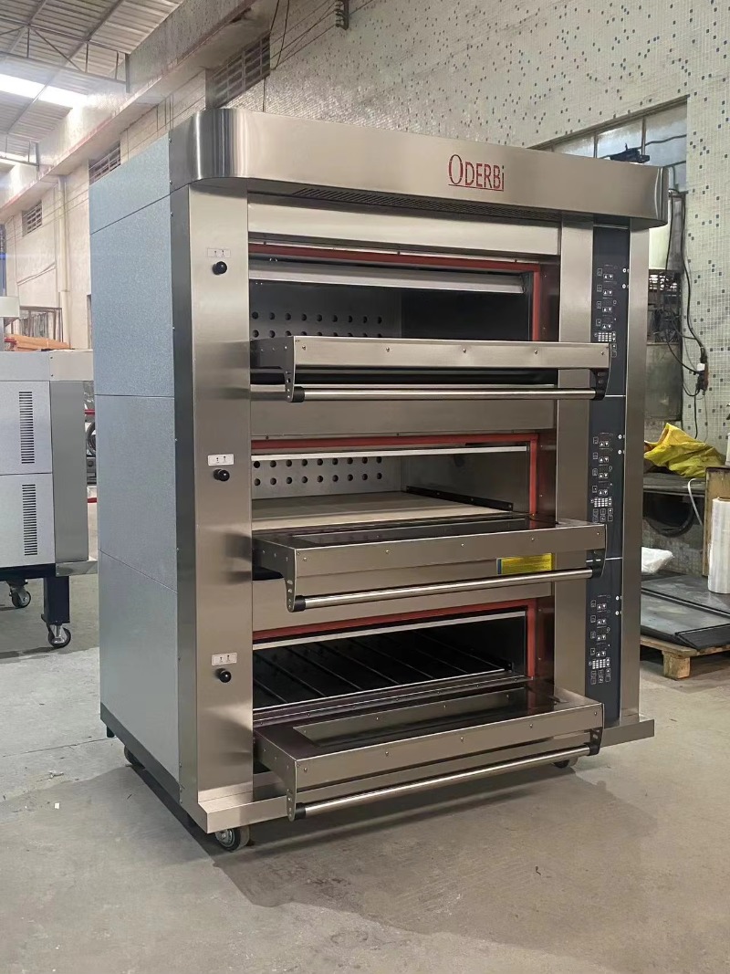 Aangepaste commerciële 3-deck  - Commercial Kitchen Baking Oven recensie en prijs